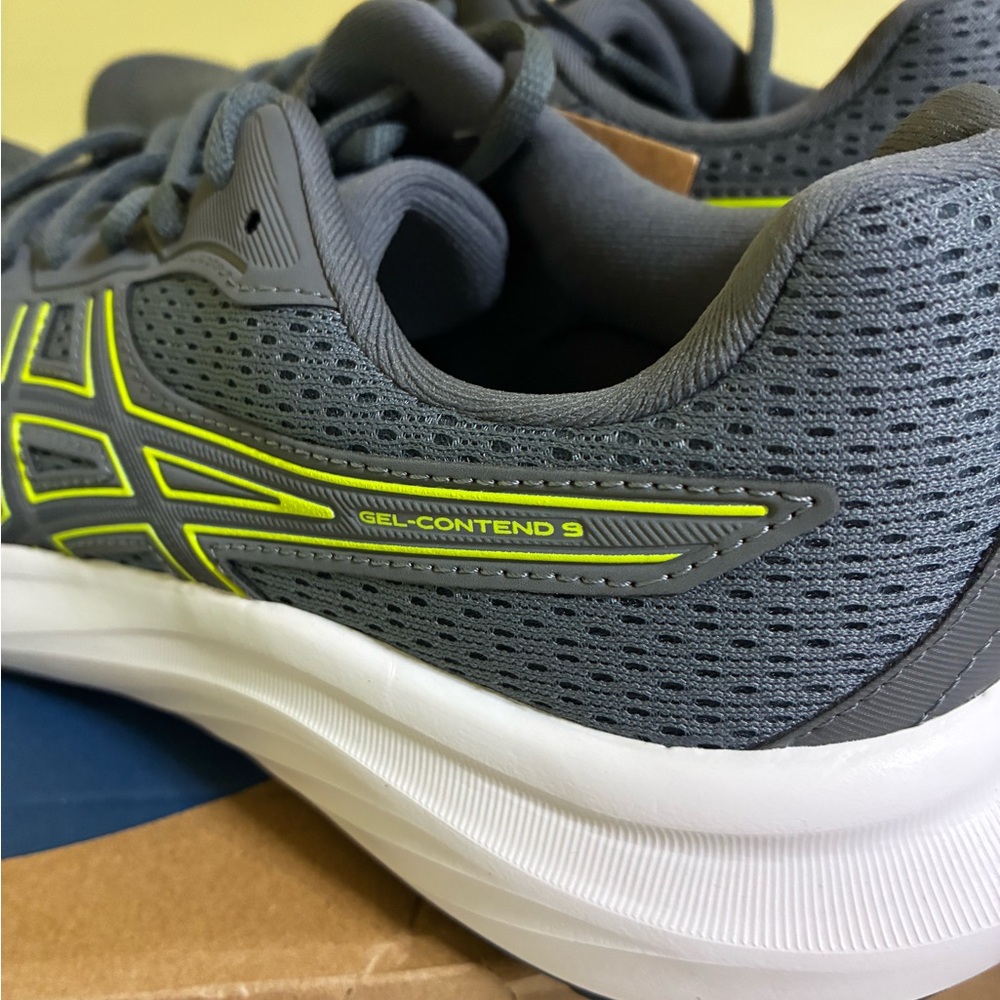 ASICS Mens new Grey/Neon Green - Picture 3 of 10